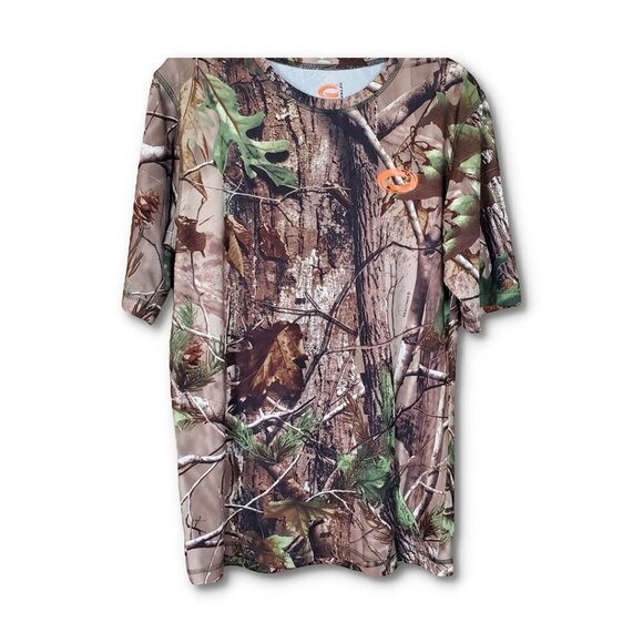 💎103 O'rageous RealTree Short Sleeve Performance Camo Shirt - Picture 1 of 7